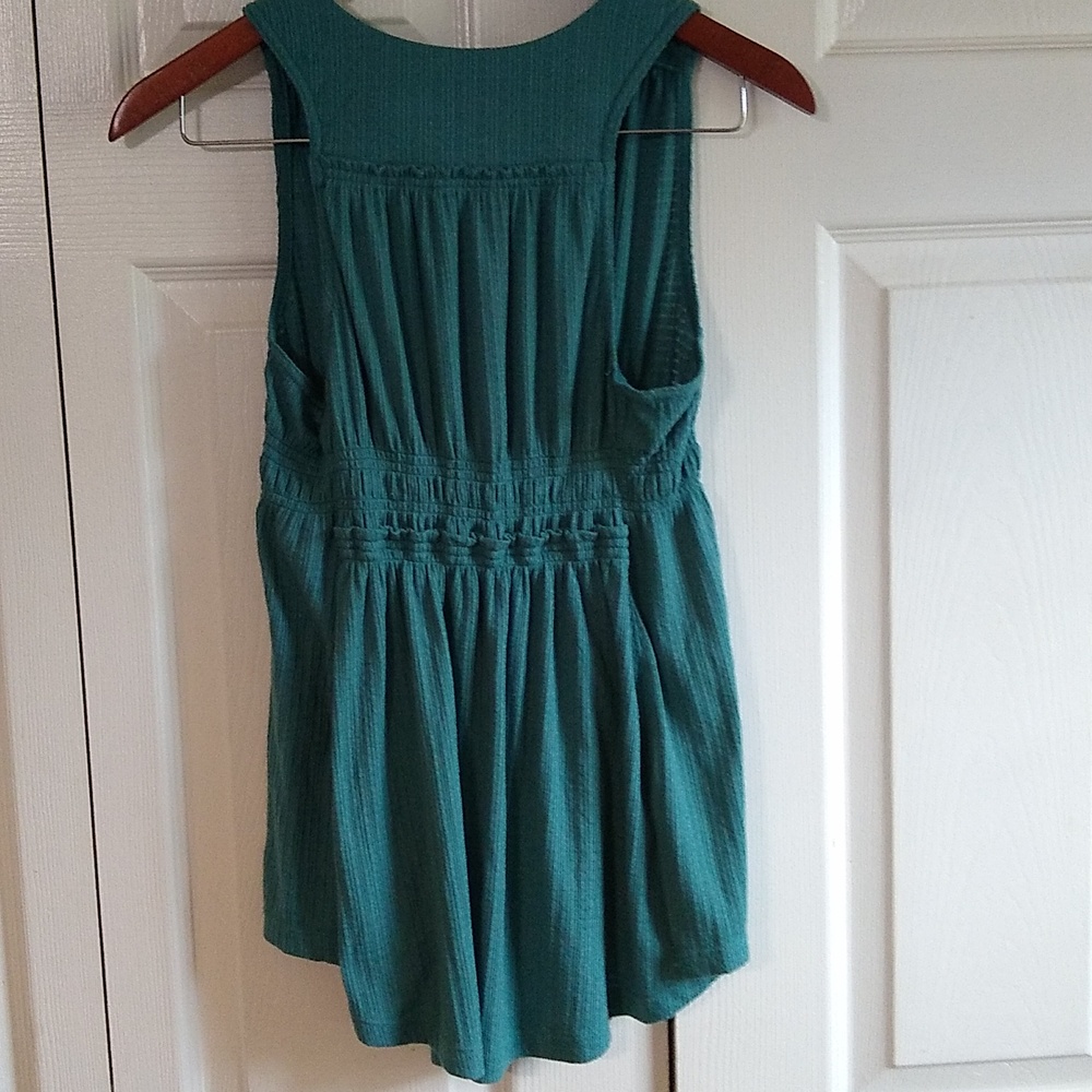 Free People Teal Beach Bound plunge Tank size Small - Picture 6 of 9